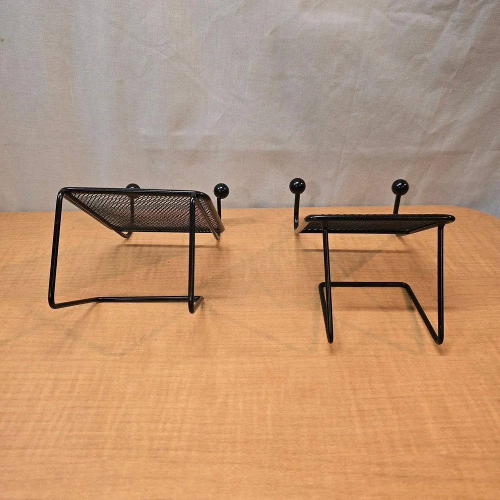 Two Black Mesh Metal‎ Office Phone Tablet Holder 4